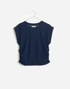 Madewell Side-cinch Muscle Tee In Dark Nightfall