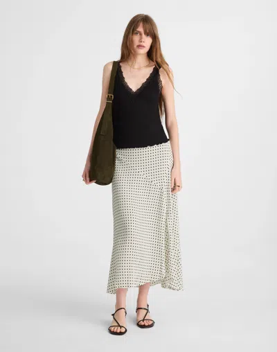 Madewell Side-slit Midi Skirt In Neutral