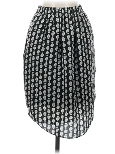 Pre-owned Madewell Silk Skirt In Black