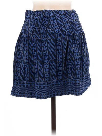 Pre-owned Madewell Silk Skirt In Blue