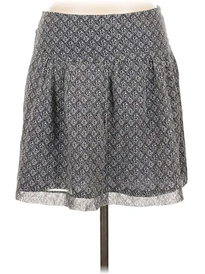 Pre-owned Madewell Silk Skirt In Gray