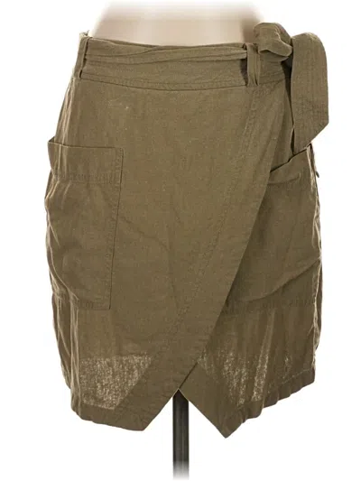 Pre-owned Madewell Silk Skirt In Green
