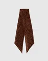 Madewell Silk Twill Tie In Brown