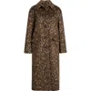 Madewell Single Breasted Leopard Print Trench Coat In Brown