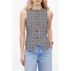Madewell Single Breasted Scoop Neck Vest In True Black