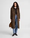 Madewell Single Breasted Leopard Print Trench Coat In Multi