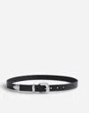 Madewell Skinny Leather Western Belt In True Black