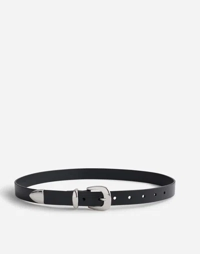 Madewell Skinny Leather Western Belt In True Black