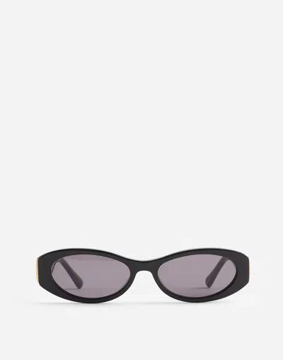Madewell Skinny Oval Sunglasses In Black