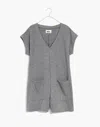 Madewell Mwl Skyterry Romper In Hthr Storm