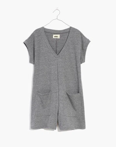 Madewell Mwl Skyterry Romper In Hthr Storm