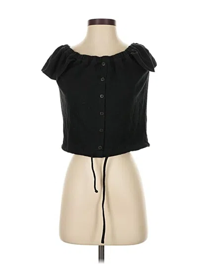 Pre-owned Madewell Sleeveless Blouse In Black