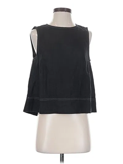 Pre-owned Madewell Sleeveless Blouse In Black
