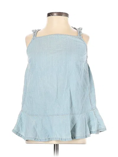 Pre-owned Madewell Sleeveless Blouse In Blue