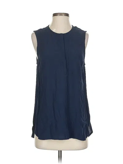 Pre-owned Madewell Sleeveless Blouse In Blue