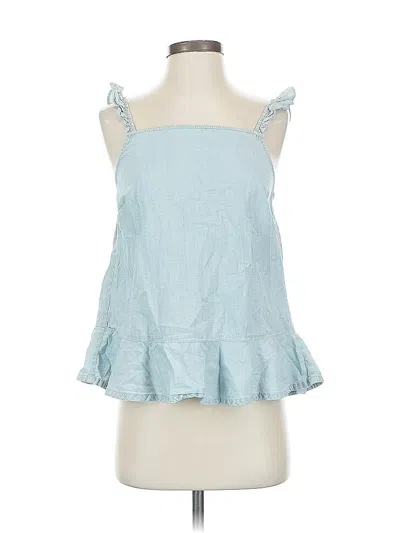 Pre-owned Madewell Sleeveless Blouse In Blue