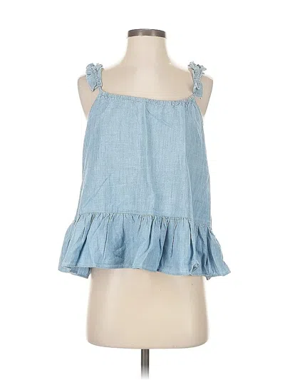 Pre-owned Madewell Sleeveless Blouse In Blue