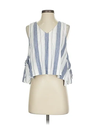 Pre-owned Madewell Sleeveless Blouse In Blue