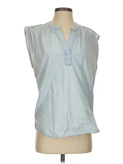 Pre-owned Madewell Sleeveless Blouse In Blue
