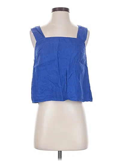 Pre-owned Madewell Sleeveless Blouse In Blue