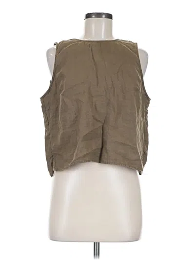 Pre-owned Madewell Sleeveless Blouse In Brown
