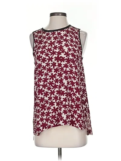 Pre-owned Madewell Sleeveless Blouse In Burgundy