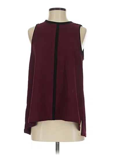 Pre-owned Madewell Sleeveless Blouse In Burgundy