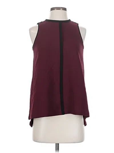 Pre-owned Madewell Sleeveless Blouse In Burgundy