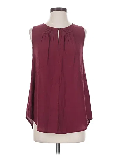 Pre-owned Madewell Sleeveless Blouse In Burgundy