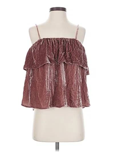 Pre-owned Madewell Sleeveless Blouse In Burgundy