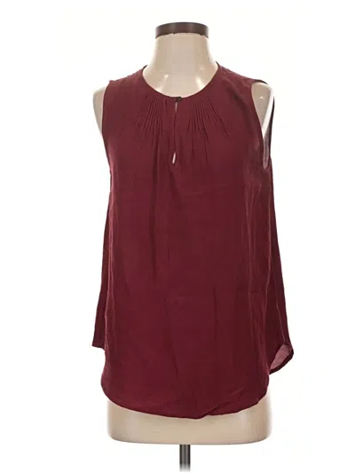 Pre-owned Madewell Sleeveless Blouse In Burgundy