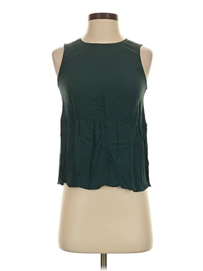Pre-owned Madewell Sleeveless Blouse In Green
