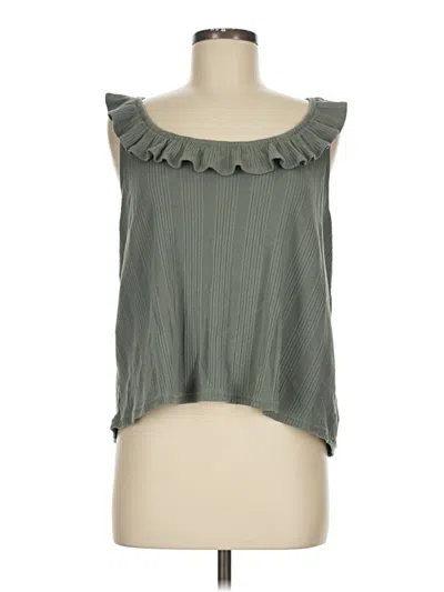 Pre-owned Madewell Sleeveless Blouse In Green