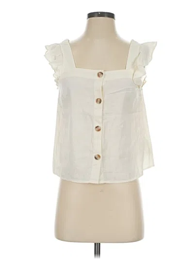Pre-owned Madewell Sleeveless Blouse In Ivory
