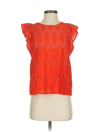 Pre-owned Madewell Sleeveless Blouse In Orange