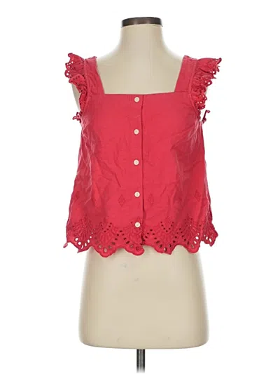 Pre-owned Madewell Sleeveless Blouse In Red
