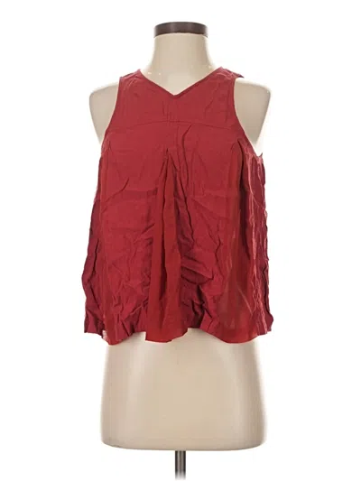 Pre-owned Madewell Sleeveless Blouse In Red