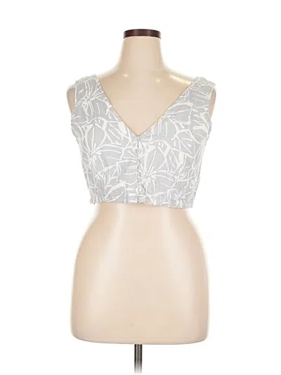 Pre-owned Madewell Sleeveless Blouse In Silver