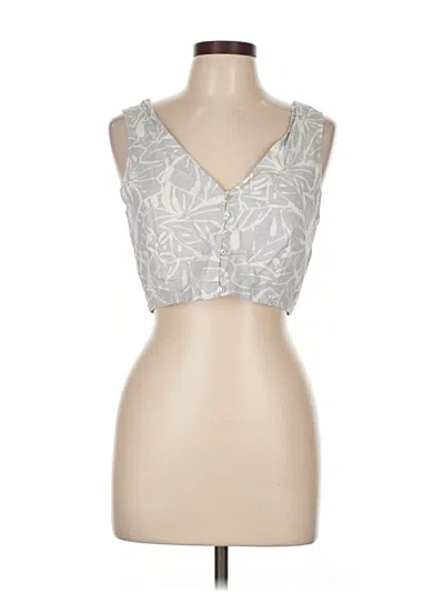 Pre-owned Madewell Sleeveless Blouse In Silver