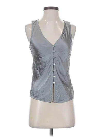 Madewell Sleeveless Blouse In Silver
