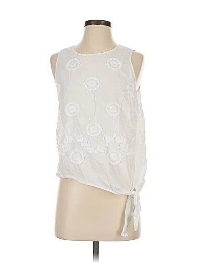 Pre-owned Madewell Sleeveless Blouse In White