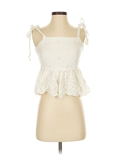 Pre-owned Madewell Sleeveless Blouse In White