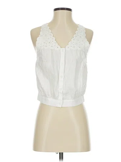 Pre-owned Madewell Sleeveless Blouse In White