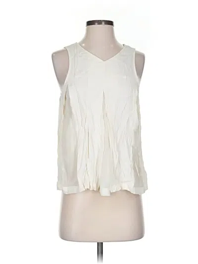 Pre-owned Madewell Sleeveless Blouse In White