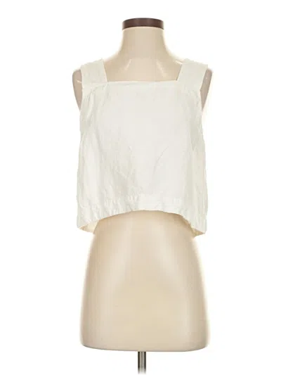 Pre-owned Madewell Sleeveless Blouse In White