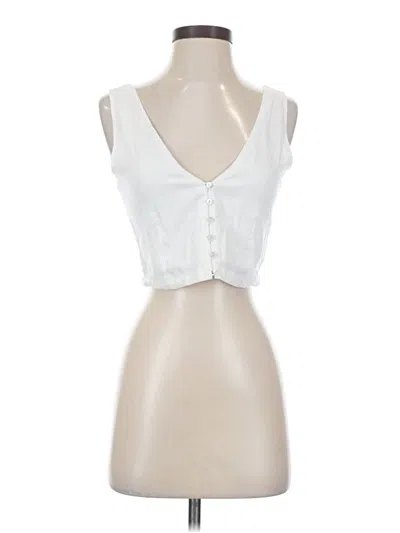 Pre-owned Madewell Sleeveless Blouse In White
