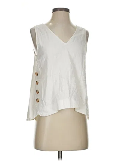 Pre-owned Madewell Sleeveless Blouse In White