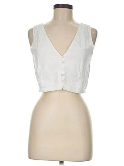 Pre-owned Madewell Sleeveless Blouse In White