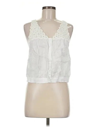 Pre-owned Madewell Sleeveless Blouse In White