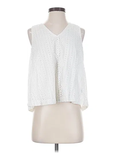 Pre-owned Madewell Sleeveless Blouse In White